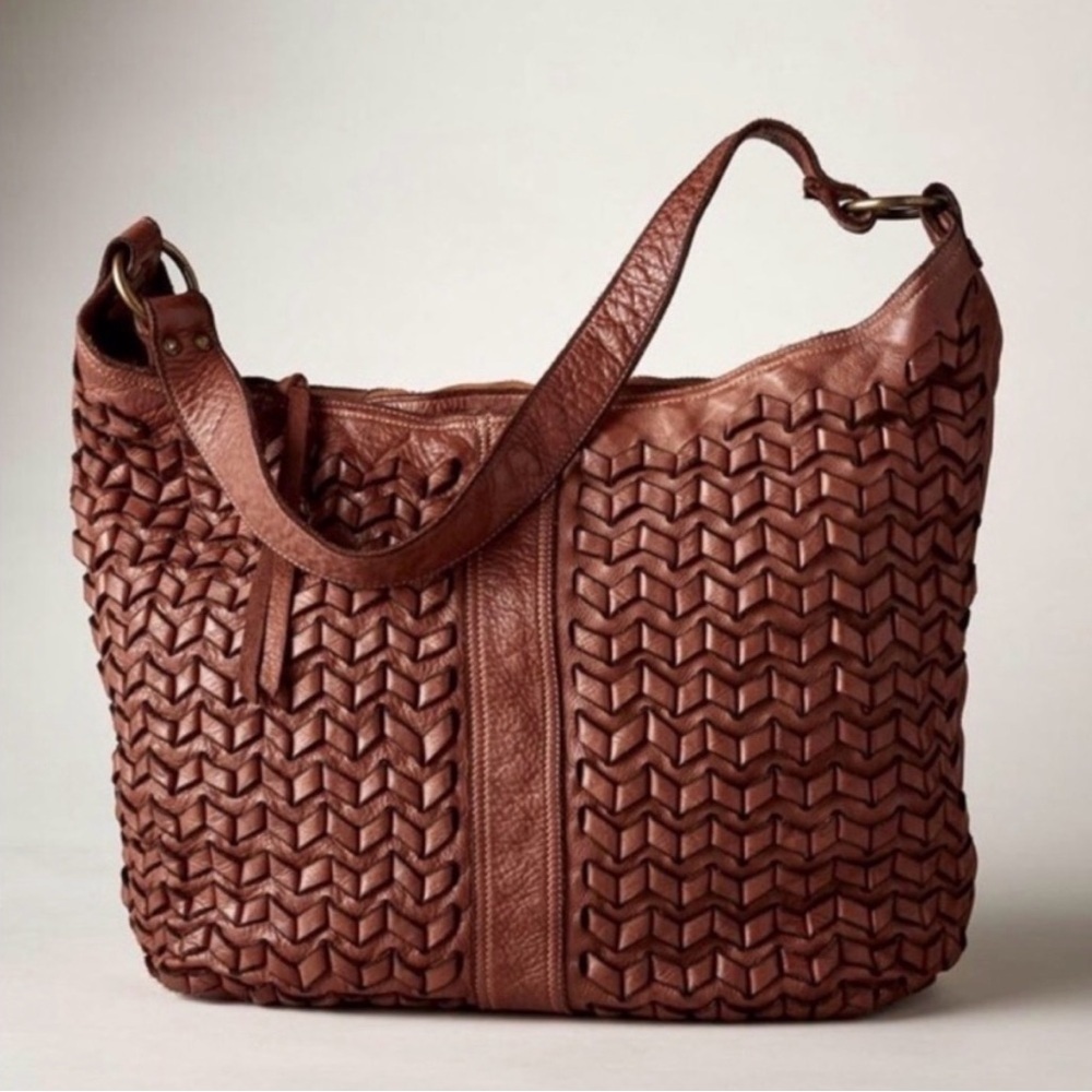 Trask Laurel Leather Woven Hobo Bag Sundance Catalog​​